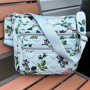 Vera Bradley Seawater Blooms Triple Zip Hipster in Performance Twill